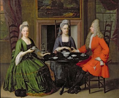 A Tea Party by Nicolaes Verkolje